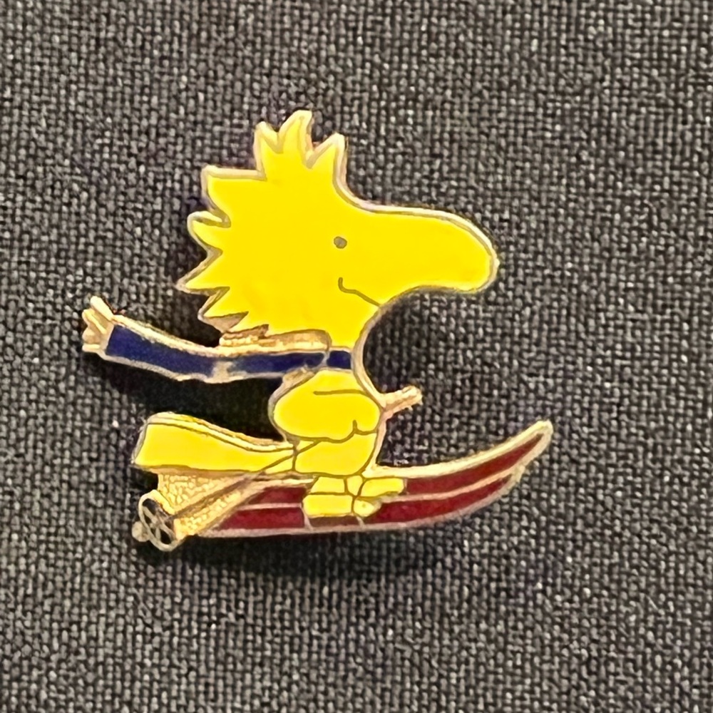 Vintage Aviva Peanuts
Woodstock On Skis Enamel
Lapel Pin